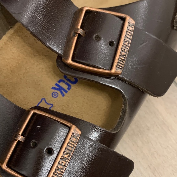 Birkenstock Dark Brown Leather Sandals - Picture 2 of 8